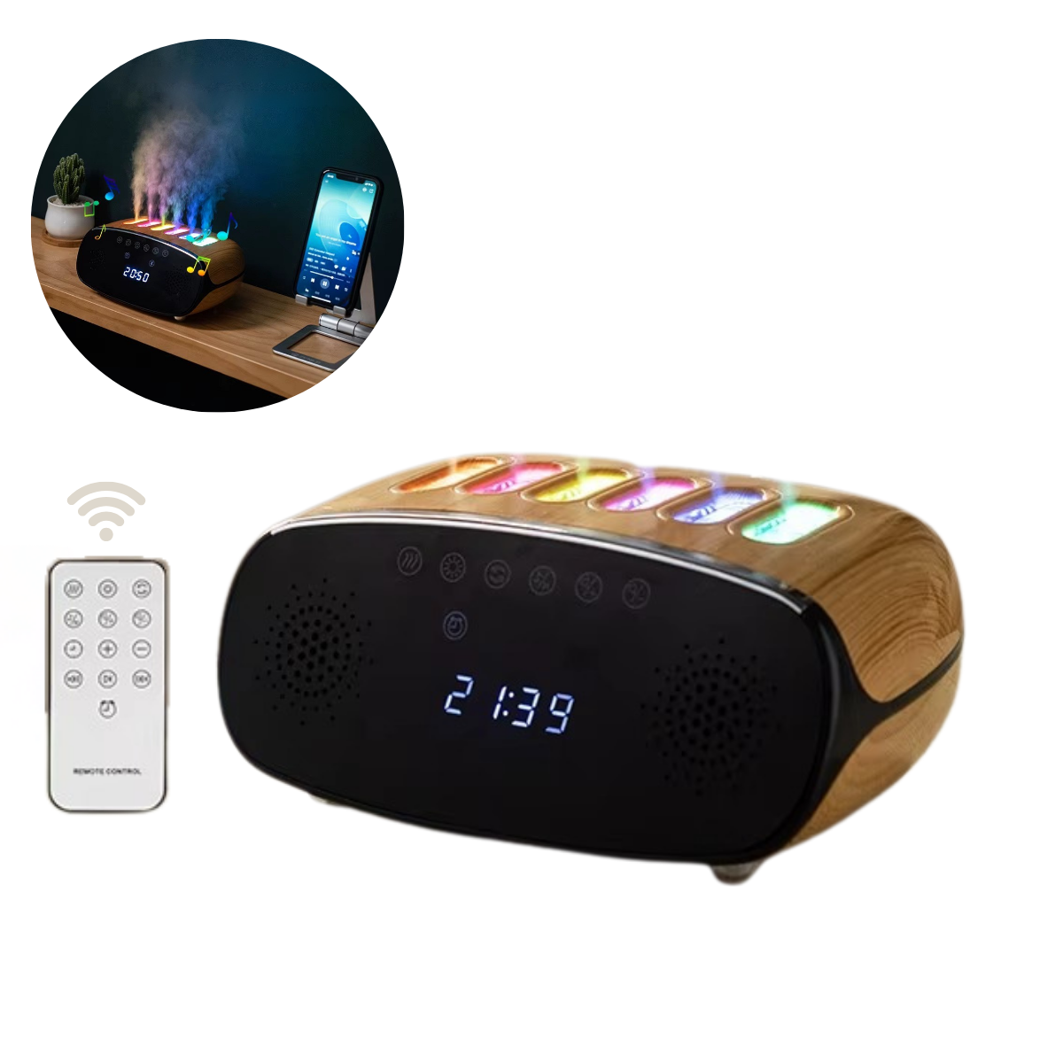 Umidificator de Aer Ultrasonic cu Difuzor Bluetooth