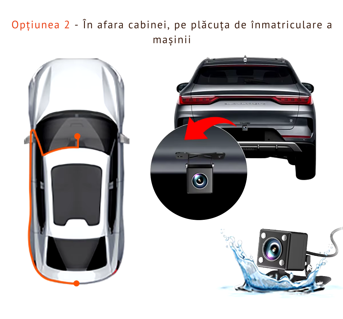 Camera Auto DVR, Ecran de 3.4" Fata 4K UHD, Spate2K QHD, GPS-Incorporat