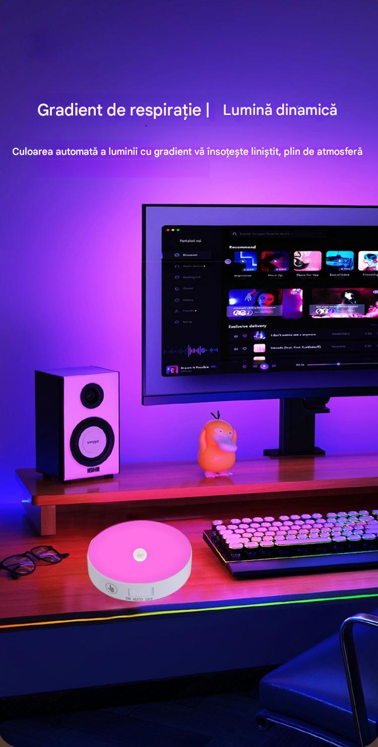 Set 6 Lampi LED RGB Cu senzor de miscare