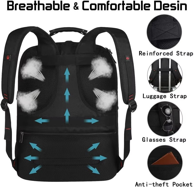 Rucsac pentru calatorie cu spatiu Laptop 18.4 Inch cu USB