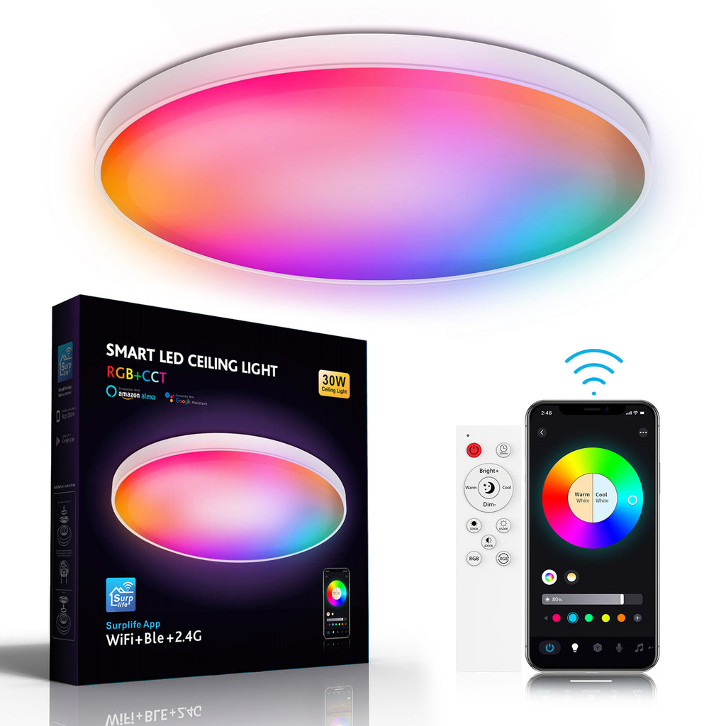 Plafoniera LED RGB Inteligenta WIFI+Bluetooth 30W 2600lm